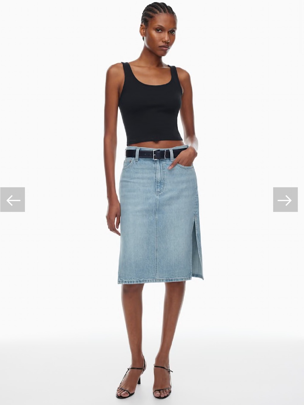 Aritzia Denim Forum 90s Denim Skirt Size 26